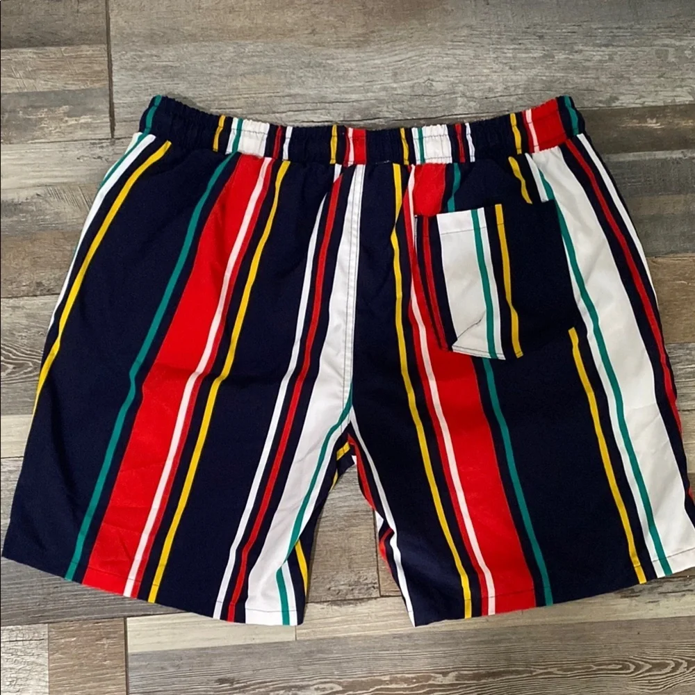 Fresh Red and Blue Board Shorts for Swim